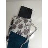 Pochette à portable bleue