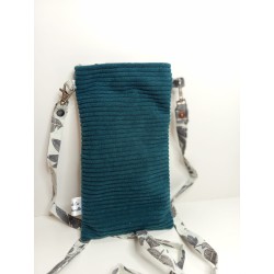 Pochette à portable bleue