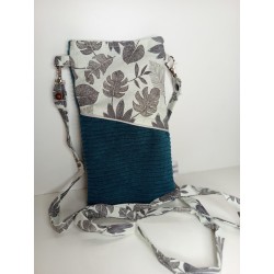 Pochette à portable bleue