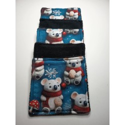 Lingettes bleu nounours lot de 5