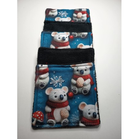 Lingettes bleu nounours lot de 5