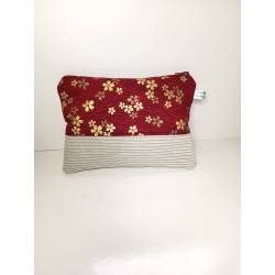 Trousse rouge et dorée