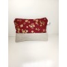 Trousse rouge et dorée