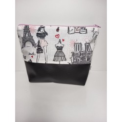 Trousse chic avec fond (fermeture rose)